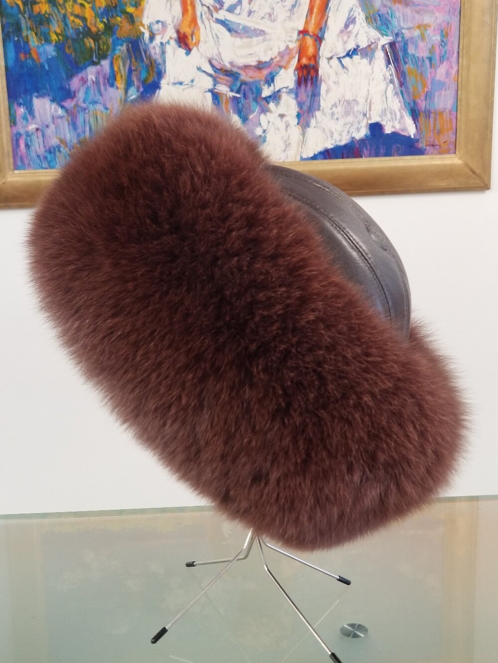 Brown Fox & Leather Hat - Picture 5 of 10